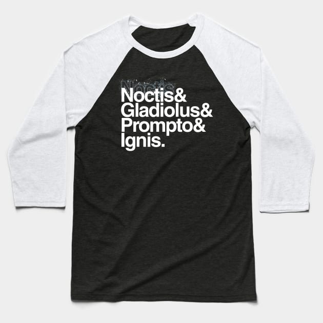 FFXV Helvetica Baseball T-Shirt by samuray